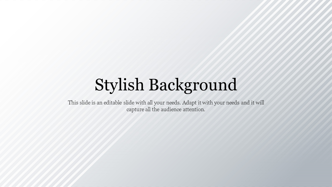 Stylish Background PowerPoint Presentation Template